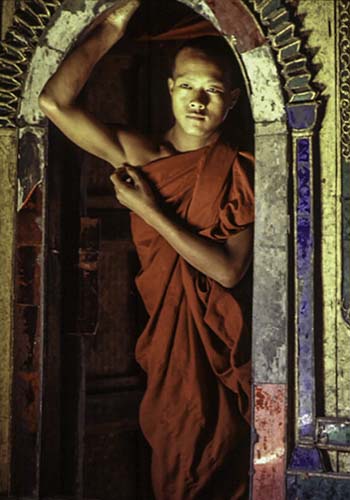 Monk in Doorway, Myanmar (Burma)